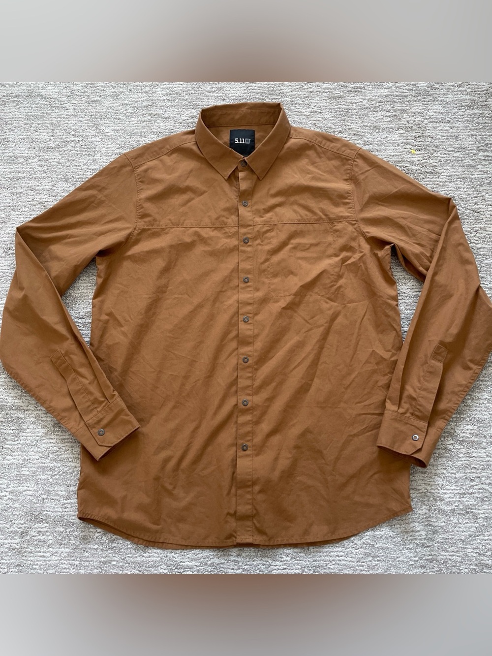 5.11 Tactical Snap Button Up Shirt Brown Men’s Medium Long Sleeve Lightweight